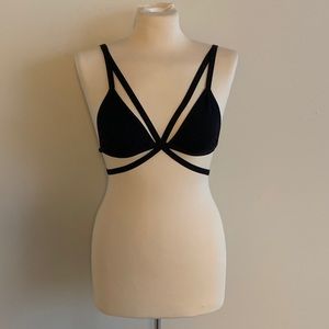 Strappy black bralette